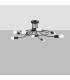 Levar Multi Arm Semi Flush Ceiling Lamp 8 Black-3