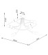 Levar Multi Arm Semi Flush Ceiling Lamp 8 Black-5