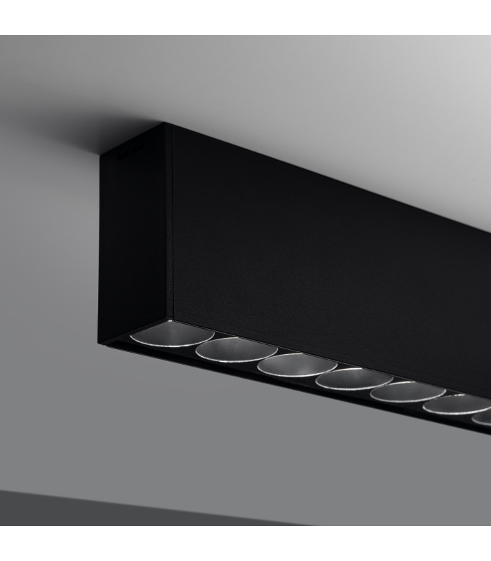 Soren Integrated LED Semi Flush Light Black 4000K-5