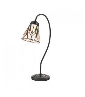 1 Light Table Lamp Dark Bronze Paint, Tiffany, E14 - 1