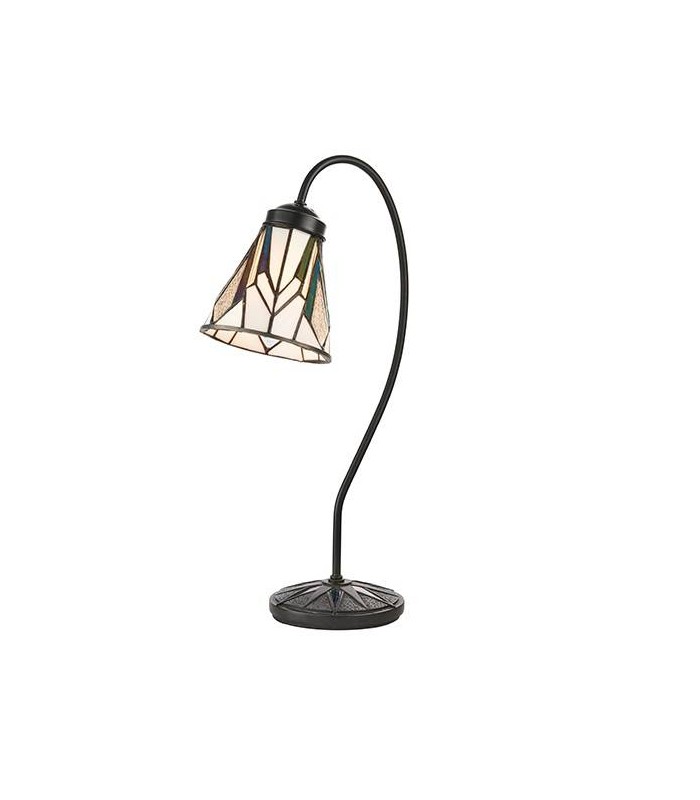 1 Light Table Lamp Dark Bronze Paint, Tiffany, E14 - 1