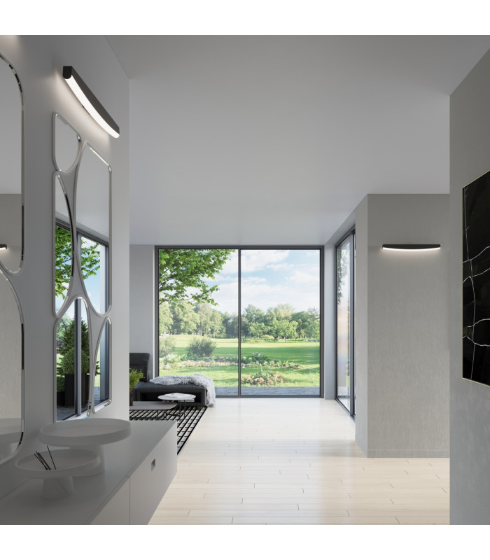 Jorun Integrated LED Wall Lamp Black 3000K-12