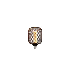 Wire Mesh Effect Drum Lamp Black Metal-1