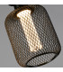 Wire Mesh Effect Drum Lamp Black Metal-3