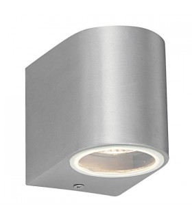 1 Light Outdoor Wall Light Brushed Alloy, Glass IP44, GU10 - 1