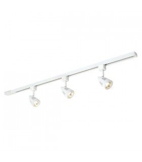 3 Light Track Light Kit Gloss White, White Abs Plastic, GU10 - 1