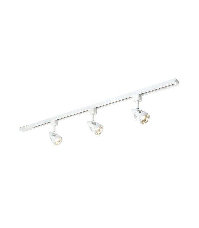 3 Light Track Light Kit Gloss White, White Abs Plastic, GU10 - 1