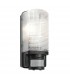 1 Light Outdoor PIR Wall Light Frosted, Black IP44, E27 - 1