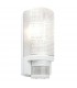 1 Light Outdoor PIR Wall Light Frosted, Gloss White IP44, E27 - 1