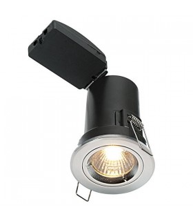 Fire Rated 1 Light Recessed Downlight Chrome Plate, GU10 - 1