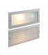 1 Light Outdoor Recessed Light Textured Grey, Frosted Glass IP44, E27 - 1