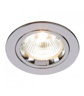 1 Light Recessed Downlight Chrome Plate, GU10 - 1
