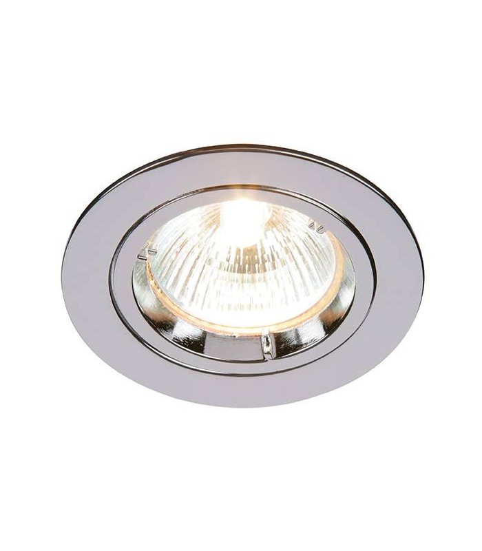 1 Light Recessed Downlight Chrome Plate, GU10 - 1