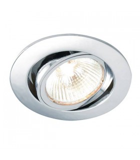1 Light Recessed Tilt Downlight Chrome Plate, GU10 - 1