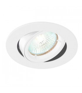 1 Light Recessed Tilt Downlight Gloss White, GU10 - 1