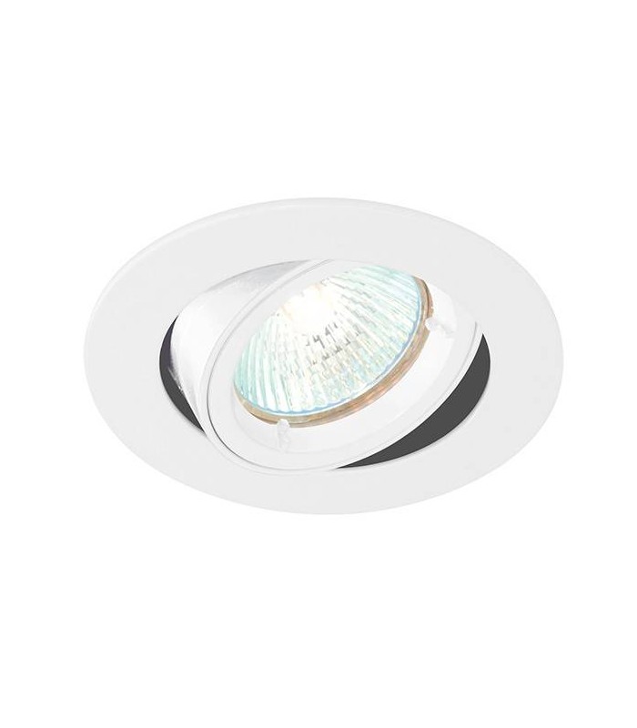 1 Light Recessed Tilt Downlight Gloss White, GU10 - 1
