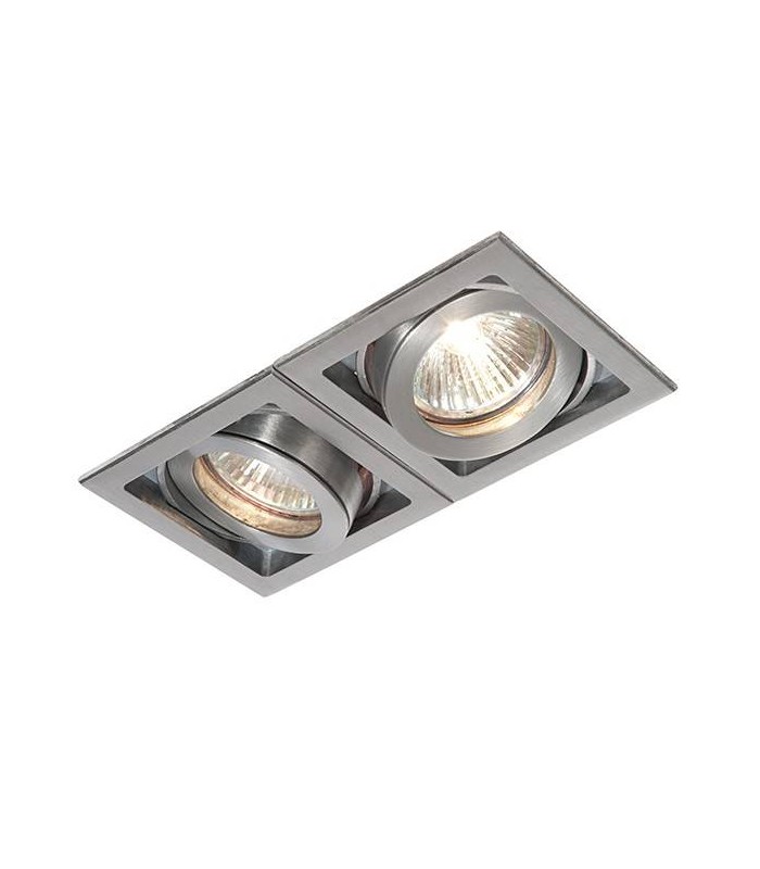 2 Light Recessed Downlight Aluminium, GU10 - 1