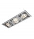 3 Light Recessed Downlight Aluminium, GU10 - 1