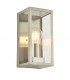 1 Light Outdoor Wall Light Brushed Stainless Steel, Glass IP44, E27 - 1