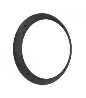 1 Light Outdoor Wall Light Matt Black Textured, Opal IP65, E27 - 1