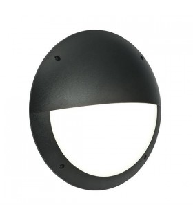 1 Light Outdoor Wall Light Matt Black Textured, Opal IP65, E27 - 1
