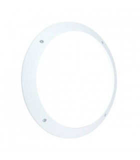Integrated LED 1 Light Outdoor Wall Light Matt White Textured, Opal IP65 - 1