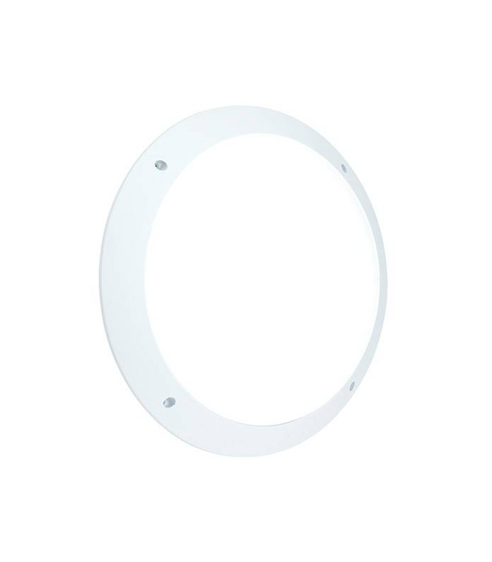 Integrated LED 1 Light Outdoor Wall Light Matt White Textured, Opal IP65 - 1
