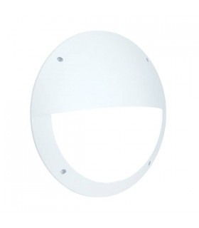 Integrated LED 1 Light Outdoor Wall Light Matt White Textured, Opal IP65 - 1
