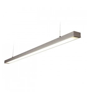 Integrated LED Linear Baton Pendant Bar Silver, Opal - 1