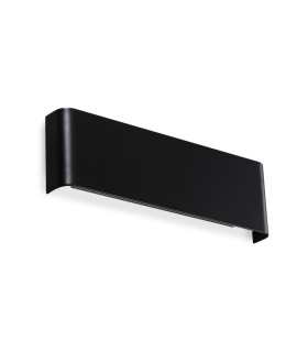 Delta 30cm LED Flush Wall Lamp Black 4000K
