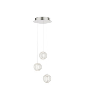 Diamond LED Cluster Pendant Ceiling Light Transparent 3000K
