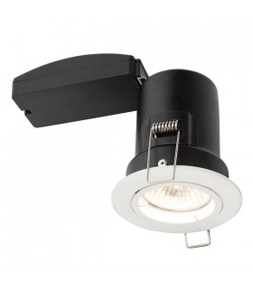 Fire Rated 1 Light Recessed Downlight Matt White, GU10 - 1