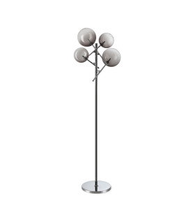 Equinoxe 4 Light Multi Arm Floor Lamp Smoke Grey