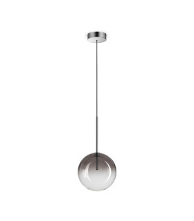 Equinoxe 20cm Globe Pendant Ceiling Light Smoke Grey