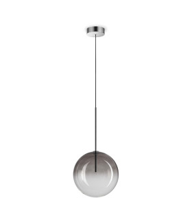 Equinoxe 25cm Globe Pendant Ceiling Light Smoke Grey