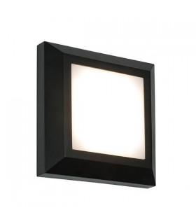 Integrated LED 1 Light Outdoor Wall Light Black Abs Plastic, Frosted IP65 - 1