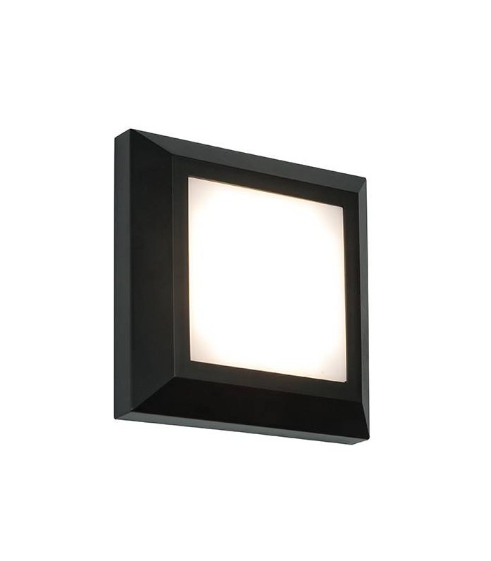 Integrated LED 1 Light Outdoor Wall Light Black Abs Plastic, Frosted IP65 - 1