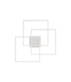 Frame Square Integrated LED Semi Flush Ceiling Light White 2700K