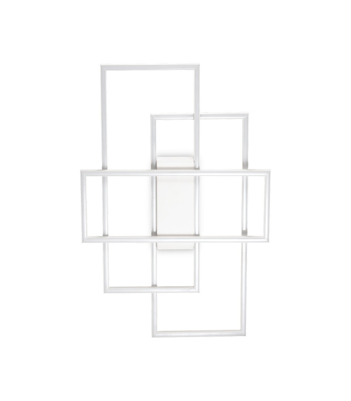 Frame Rectangle Integrated LED Semi Flush Ceiling Light White 2700K