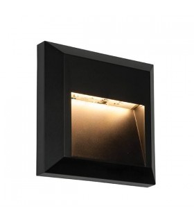 Integrated LED 1 Light Outdoor Wall Light Black Abs Plastic, Clear IP65 - 1