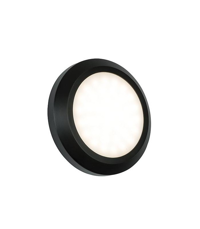 Integrated LED 1 Light Outdoor Wall Light Black Abs Plastic, Frosted IP65 - 1