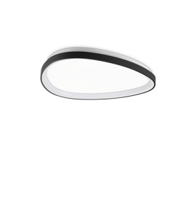 Gemini 61cm LED Integrated LED Semi Flush Ceiling Light Black 2700K