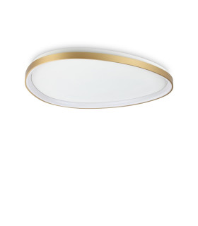 Gemini 81cm LED Integrated LED Semi Flush Ceiling Light Brass 2700K