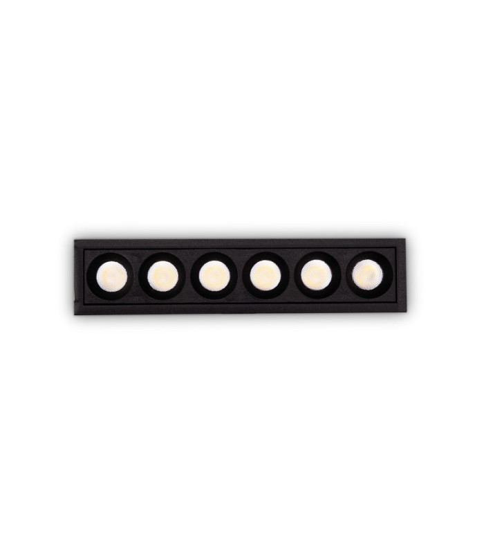 O-Zone Led Outdoor Display Light Black 3000K Ip66 6x LED Recessed Downlight Black 3000K-1