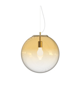 Mapa Clear 40cm Globe Pendant Ceiling Light Amber