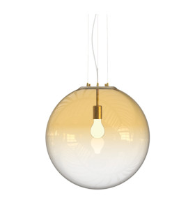 Mapa Clear 50cm Globe Pendant Ceiling Light Amber