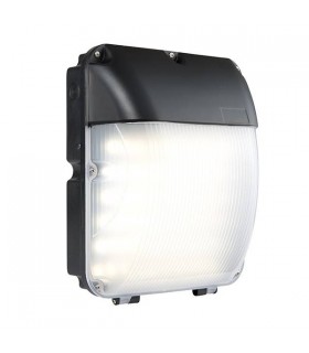 Integrated LED 1 Light Outdoor Wall Light Matt Black, Opal IP44 - 1