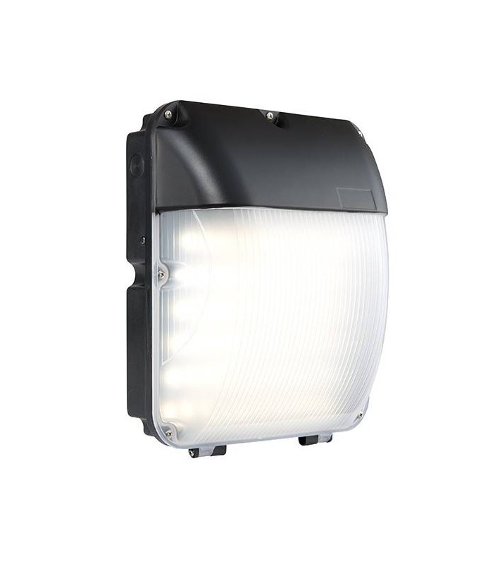 Integrated LED 1 Light Outdoor Wall Light Matt Black, Opal IP44 - 1