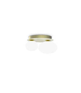 Ninfea 2 Light Globe Ceiling Light Brass