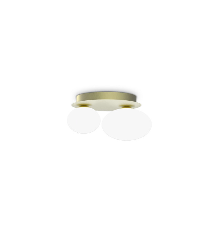 Ninfea 2 Light Globe Ceiling Light Brass